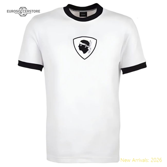 Bastia 1962-1963 Retro Football Shirt-Vantage Point Soccer